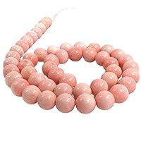 Pink Coral Angel Skin Smooth Round Loose Beads 15