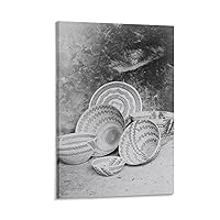 ESyem Posters Vintage Poster Native American Pottery Jar Poster Black And White Old Photos Canvas Art Poster And Wall Art Picture Print Modern Family Bedroom Decor 20x30inch(50x75cm) Frame-style