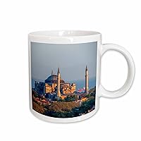 3dRose Hagia Sophia Churchmuseumseen from Galata Tower Istanbul Turkey Ceramic Mug, 11 oz