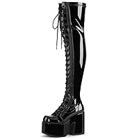 Demonia Women's Camel-300 Thigh-high Boot