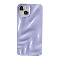 Caseative Water Ripple Pattern Wave Compatible with iPhone Case (Light Purple,iPhone 14 Pro Max)