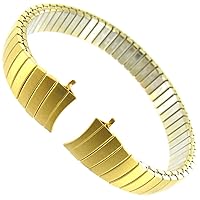 Speidel 11mm Gold Twist-O-Flex Expansion Band w/ Curved Ends Fits Easy Reader Watches