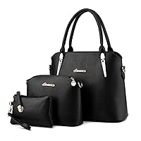 Womens Purses and Handbags Shoulder Bags Ladies Top Handle Satchel Tote Bag 3PCS