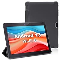 Tablet 10.1 inch Android 13 Tablets 2024 Octa-Core Processor Tablet with 4GB RAM 64GB Storage 512GB Expand, WiFi 6 & Bluetooth 5.0, Drop-Proof Case, Dual Camera, Long Battery, Google GMS Tablet