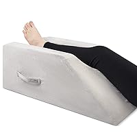 Leg Support and Elevation Pillow for Surgery, Swelling, Injury or Rest - Memory Foam Post Surgery Leg Pillow with Washable Cover- Improve Circulation