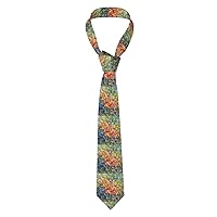 Colorful Heart-Standard Print Men Cufflinks Tie Skinny Necktie Great For Weddings, Groom, Groomsmen, Missions, Gift