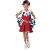 California Costumes Patriotic Cheerleader Child Costume, Large, Red