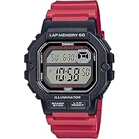Casio Watch WS-1400H-4AVEF, red, Stripes