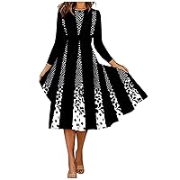 Wedding Guest Dresses for Women Casual Plus Size Floral Printed Sexy V-Neck Button 3/4 Sleeve Spring Autumn Dress