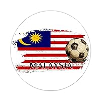 Personalized 50 Pcs Malaysia Football Vinyl Stickers Sports Ball Vinyl Sticker Decal National Day Durable Water Bottle Stickers Sticker for Bike Bumper Luggage Car Laptop Bumper 4inch