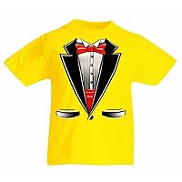 fresh tees Brand- Tuxedo with Bowtie T-Shirt Funny Shirts