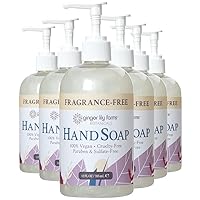 Ginger Lily Farms Botanicals All-Purpose Liquid Hand Soap, 100% Vegan & Cruelty-Free, Fragrance-Free, 12 fl oz (Pack of 6)