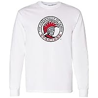 UGP Campus Apparel, AL02 - University of Tampa Spartans Primary Logo Long Sleeve T Shirt - Medium - White