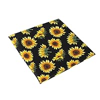 ALAZA Sunflower Print Yellow Floral Chair Pad Seat Cushion for Office Car Outdoor Indoor Kitchen, Soft Memory Foam, Back Pain, Coccyx & Sciatica Relief, 15.7x15.7 in