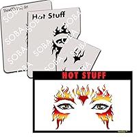 Face Painting Stencil - StencilEyes Hot Stuff - Flames
