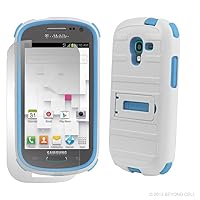 Beyond Tri-Shield Case for Samsung Galaxy Exhibit - Retail Packaging - White/Light Blue