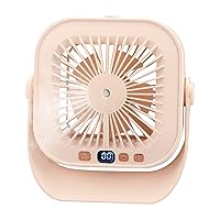 Battery Operated Fans, Small Desk Fans : 10 Speeds,Portable Desktop Table Cooling Fan Powered,Strong Wind,Quiet Operation,for Home Bedroom Office Car Outdoor Travel 5.7