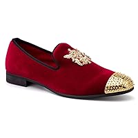 Meijiana Men's Loafers Classic Velvet Men Fashion Loafers Wedding Party Shoes for Men