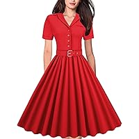 Dresses for Women 2023 Vintage Solid Color Patchwork Receiving Waist Large Swing Dress Skirt