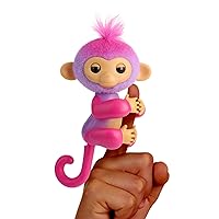 Fingerlings 2023 NEW Interactive Baby Monkey Reacts to Touch – 70+ Sounds & Reactions – Charli (Purple)