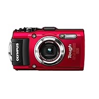 OM SYSTEM OLYMPUS TG-3 Waterproof 16 MP Digital Camera (Red) - International Version (No Warranty)