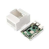 DIN Rail ABS Case for Raspberry Pi 5, Pi 5 Case Support DIN Rail Mount, Large Inner Space Allows Accommodating an Extra Add-on