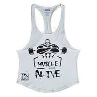 palglg Men's Bodybuilding Athletic Tank Top Sleeveless Gym Vest Cotton