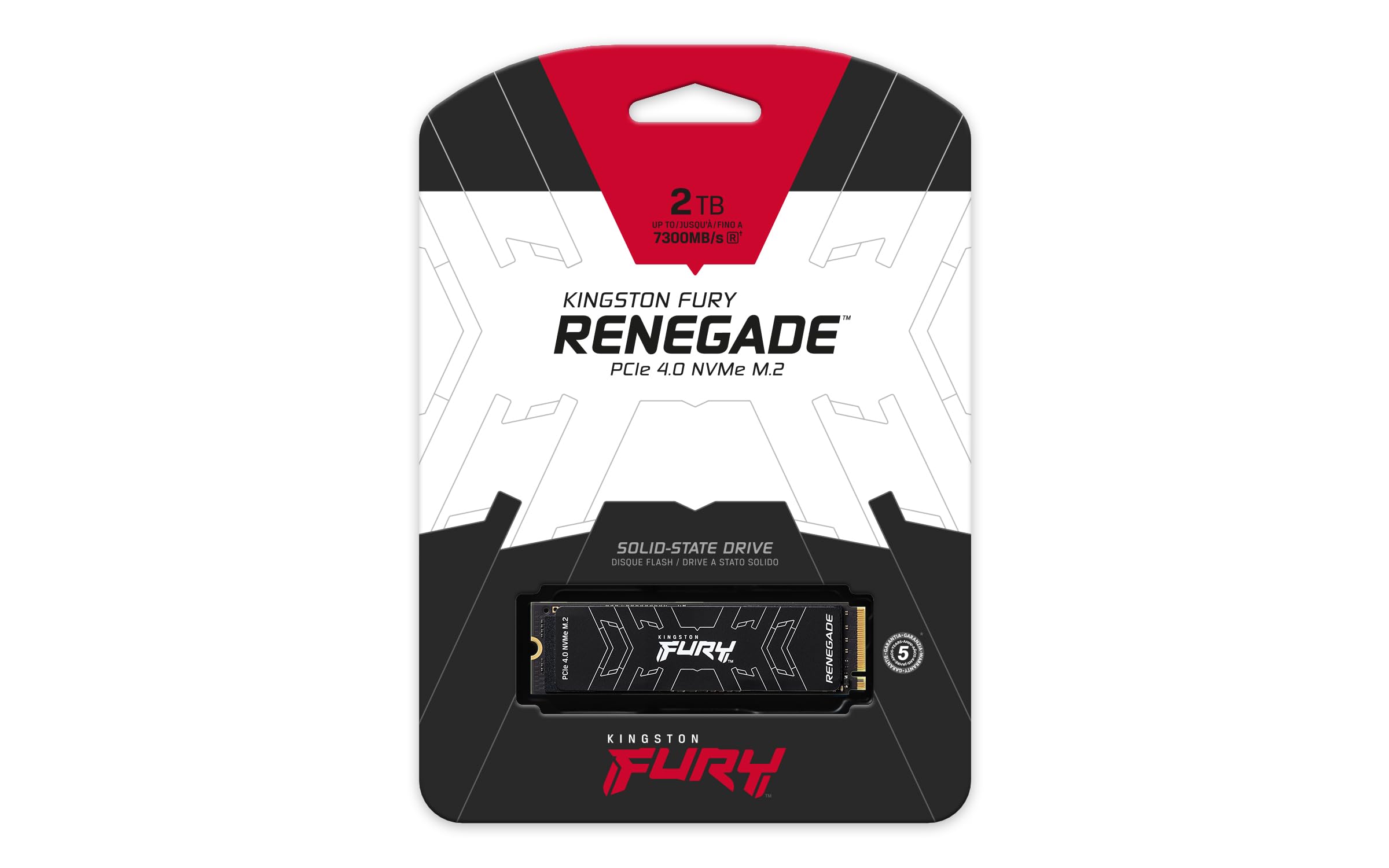 Kingston FURY Renegade 2TB PCIe Gen 4.0 NVMe M.2 Internal Gaming SSD | Up to 7300 MB/s | Graphene Heat Spreader | 3D TLC NAND | Works with PS5 | SFYRD/2000G, Solid State Drive