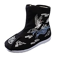 Boys Cloth Shoes Children Embroidered Shoes Boys Hanfu Shoes Boots Chinese New Year Shoes Cotton Boots Kids