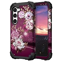 Hocase for Galaxy S24 Plus Case, Shockproof Heavy Duty Protection Soft Silicone Rubber Bumper+Hard Plastic Hybrid Protective Case for Samsung Galaxy S24 Plus (6.7