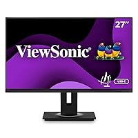ViewSonic VG2755 27 Inch IPS 1080p Monitor with USB 3.1 Type C HDMI DisplayPort VGA and 40 Degree Tilt Ergonomics for Home and Office (Renewed)