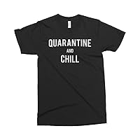 Threadrock Men's Quarantine & Chill Social Distancing T-Shirt