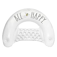 Rae Dunn x CocoNut Float Chill Chair Loungers - Adult Size Multi-Purpose Inflatable Drifter & Lounge Chair - Versatile Ride-On for Summer & Swim Parties