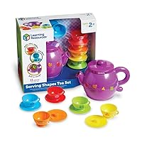 Serving Shapes Tea Set - 11 Pieces, Ages 2+ Pretend Play Toys for Toddlers, Preschool Learning Toys, Kitchen Play Toys for Kids