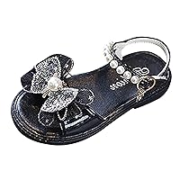 Youth Sandal Summer Princess Shiny Bow Knot Shoes for Kids Open Toe Children Shoes Girls Water Shoes Toddler