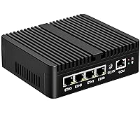 Firewall Micro Appliance, 4 Port i226 2.5GbE LAN Fanless Mini PC J5040, 2* DDR4, 8GB DDR4 128GB NVMe, HDMI, DP, RJ45 COM, 4*USB Gigabit Ethernet AES-NI VPN Router Openwrt Barebone