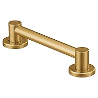Moen Align Brushed Gold 12-Inch Bathroom Safety Grab Bar, YG0412BG