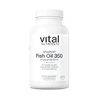 Vital Nutrients Ultra Pure® Fish Oil 350 | Supports Heart, Brain, & Immune Health* | Sustainably Sourced EPA & DHA Omega-3 Fatty Acid | Lemon Flavor | Gluten, Dairy, Soy Free | 100 Softgels