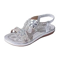 Women'S Sandals With Arch Support For Bunions Flip Flops For Women Wide Straps