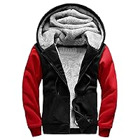 Hoodies for Men Full Zip Up Fleece Warm Jackets Thick Coats Heavyweight Sweatershirts