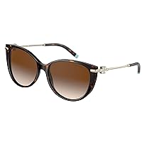 Tiffany & Co. Woman Sunglasses Havana Frame, Brown Gradient Lenses, 57MM