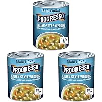 Progresso Italian-Style Wedding Soup, Traditional Canned Soup, 18.5 oz (Pack of 3)