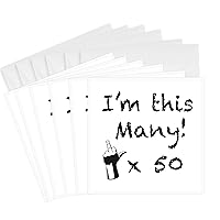 3dRose Greeting Cards - I’m this many x50-6 Pack - Funny Quotes