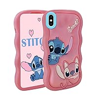 Case iPhone Xs MAX Cases, Cute 3D Cartoon Unique Soft Silicone Cool Animal Rubber Character Shockproof Anti-Bump Protector Boys Kids Gifts Cover Skin Housing for iPhone Xs MAX 6.5” Pink