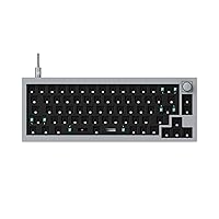 Keychron Q2 Wired Custom Mechanical Keyboard Barebone Knob Version, QMK/VIA Programmable Macro, Compatible with Mac Windows Linux, Hot-Swappable 65% Layout, Double-Gasket DIY Kit - Grey