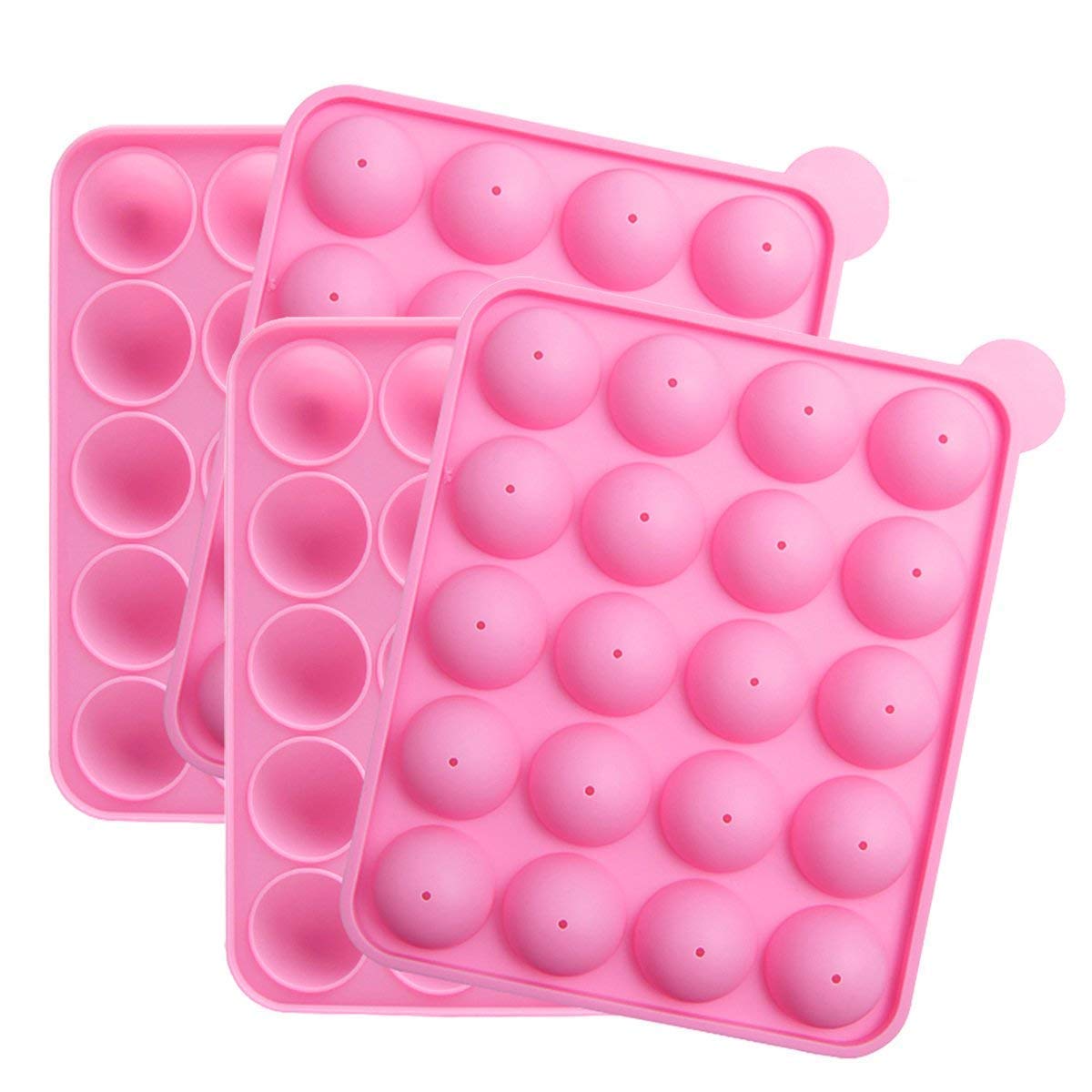 Tosnail 2 Pack of 20-Cavity Silicone Cake Pop Mold - Great for Hard Candy, Lollipop and Party Cupcake