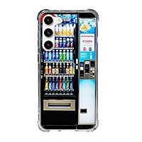 Cell Phone Case for Galaxy s21 s22 s23 Standard Plus + Ultra Models Vending Drink Machine Protective Bumper Cute Novelty Flat Print Design Slim Cover Clear