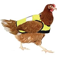 EJG Chicken Safety Vest Chicken Harness Reflective Vest Hen Duck Goose - Yellow (No Hen)