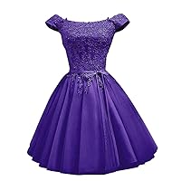 Short Prom Dresses Homecoming Cocktail Dresses Lace Appliques Bridesmaid Dresses for Wedding