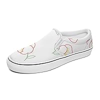 Contrast, Pattern Design，Flower Women's and Man's Slip on Canvas Non Slip Shoes for Women Skate Sneakers (Slip-On)